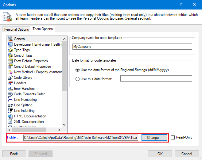 OptionsTeamOptionsFolder