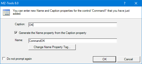 PromptNameAndTextPropertiesForNewControl